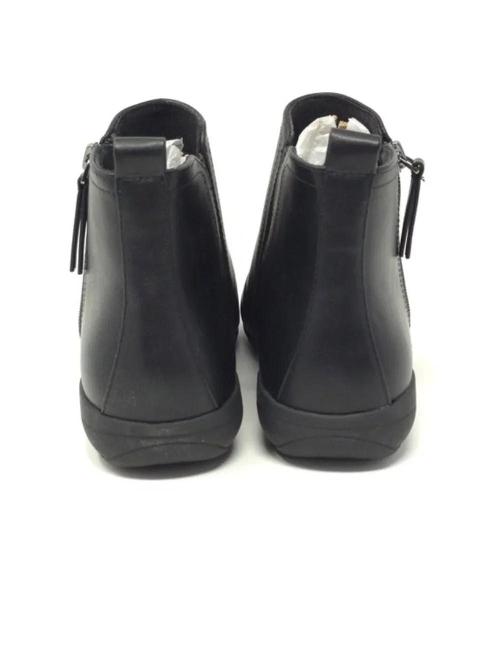 Easy Spirit Aleena3 Black Leather Comfort Ankle Booties Size 7.5M